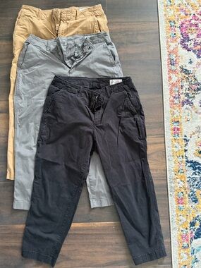 GAP Chinos in Black, Gray & Tan